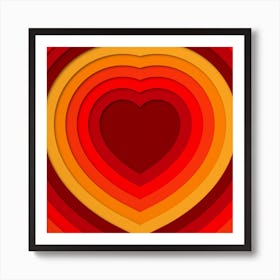 ❤️  Paper Heart Art Print