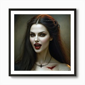 Vampire Beauty Art Print