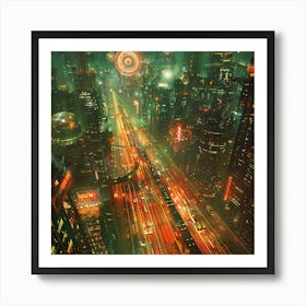 Futuristic Cityscape 3 Art Print