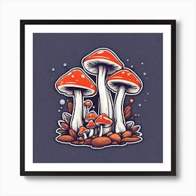 Mushroom Forest 16 Art Print