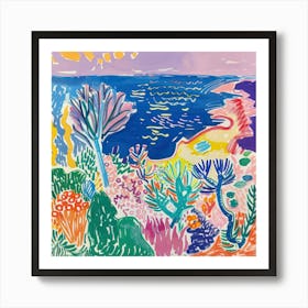 Seaside Doodle Matisse Style 11 Art Print