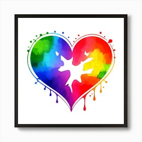 Rainbow Heart 2 Art Print