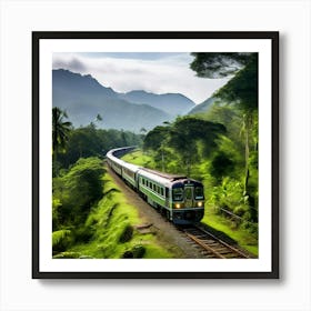 Train Landscape Transportation Mountain Travel Nature Road Railway Railroad Tree Transport (3) Art Print