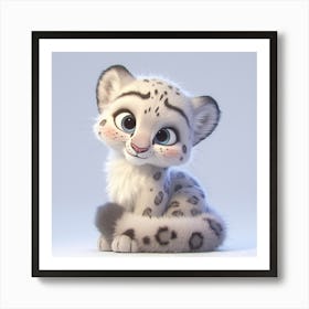 Snow Leopard Art Print