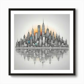 New York City Skyline 106 Art Print