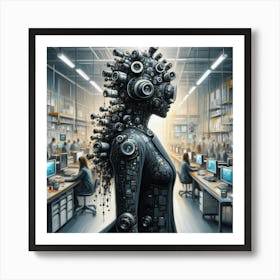 Woman In A Factory Art Print