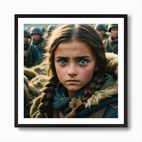 Girl With Blue Eyes Art Print