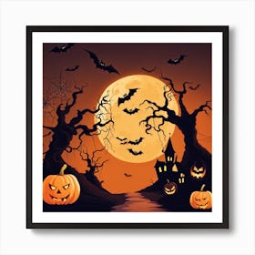 Halloween Pumpkins 2 Art Print