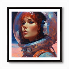 Space Girl 2 Art Print