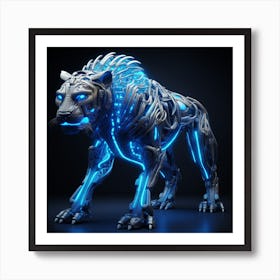 Futuristic Tiger Art Print