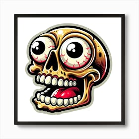 Skull Sticker 2 Art Print