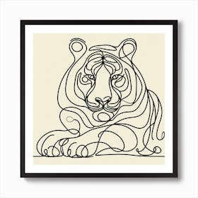 Tiger Picasso style 1 Art Print