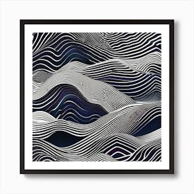 Abstract Wave Pattern 1 Art Print