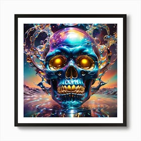 Psychedelic Skull Art Print