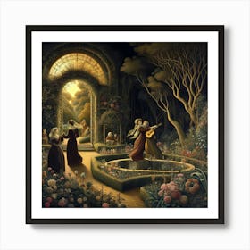 Garden At Night Art Print