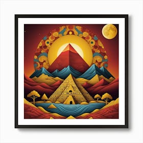 Egyptian Pyramids Art Print