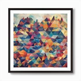 Polygonal Abstract Background Art Print