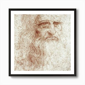 Leonardo Da Vinci Self Portrait Art Print