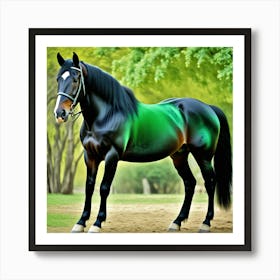 Caballo Verde Fantasia Art Print