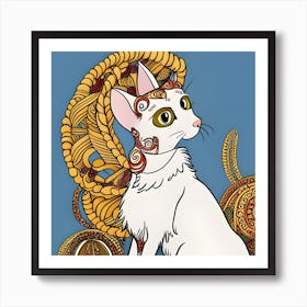 Cat In A Hat Art Print