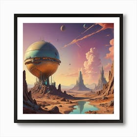 Alien Planet Art Print