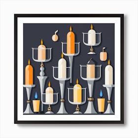Candlesticks Art Print
