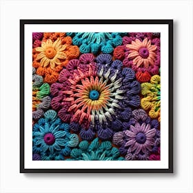 Crochet Flower Art Print