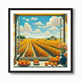 Oranges From The Window Art Print