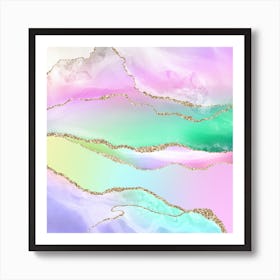 Rainbow Agate Texture 03 Art Print