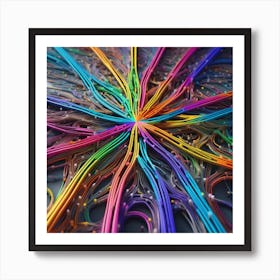 Colorful Wires Art Print