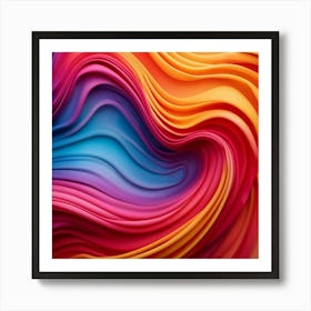 Abstract Wavy Background Art Print