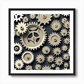 Gears Background 13 Art Print