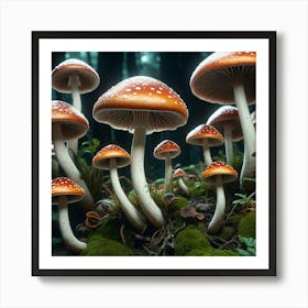 Mushrooms Art Print