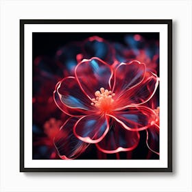 Neon Flower Art Print