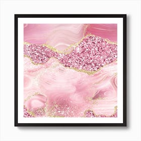 Agate Glitter Dazzle Texture 07 Art Print