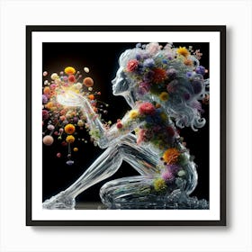 Flower Woman Art Print