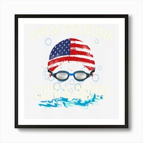 Swim Swimmer Funny Swimmin Goggles Cap Grandma Art Print