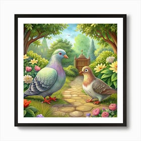 Pigeonette Art Print