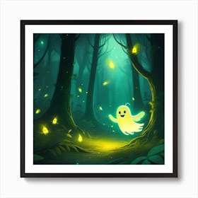 Ghost In The Forest Art Print
