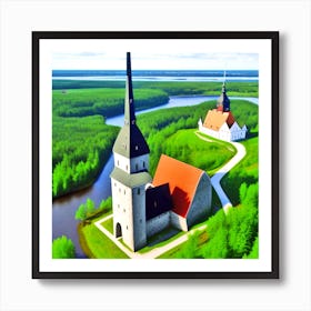 Church In The Forest Art Print