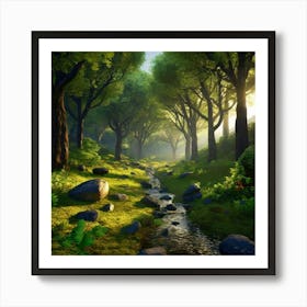 Forest Stream Art Print