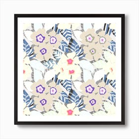 Flowers And Leaves Art Print