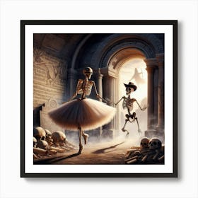 Skeleton Dance Art Print