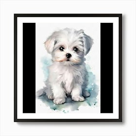 Puppy Painting Art Print