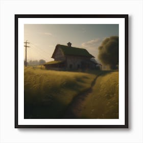 Barn In The Field 5 Art Print