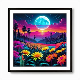 Psychedelic Landscape Art Print