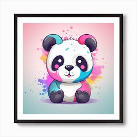 Cute Panda Art Print