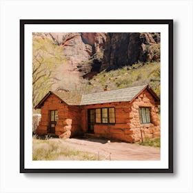 Red Rock Desert Home Art Print