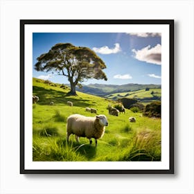 Grass Plant Day Scenic Tour Tourism Rural Green Farm Auckland Cute New Background Scener (2) Art Print