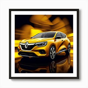 Renault Car Automobile Vehicle Automotive French Brand Logo Iconic Quality Reliable Styli (3) Art Print